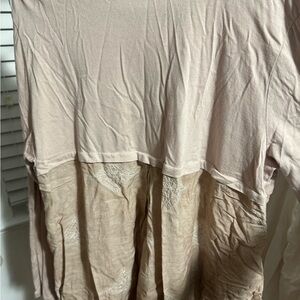 Logo by Lori Goldstein long sleeve beige shirt.